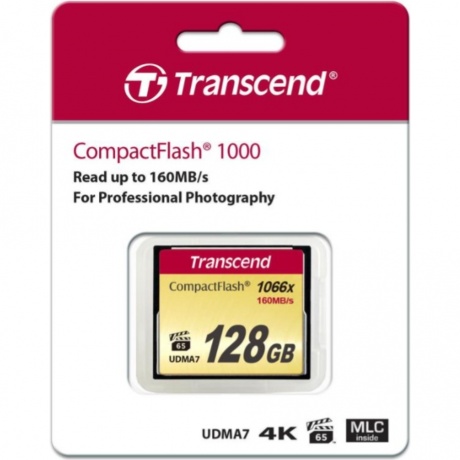 Карта памяти Transcend CompctFlash 128GB (TS128GCF1000) - фото 2