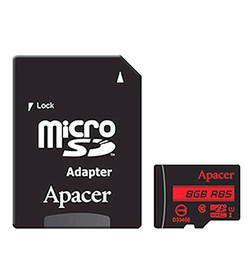 Карта памяти Apacer 32Gb Micro Secure Digital HC Class 10 UHS-I AP32GMCSH10U5-R с переходником под SD