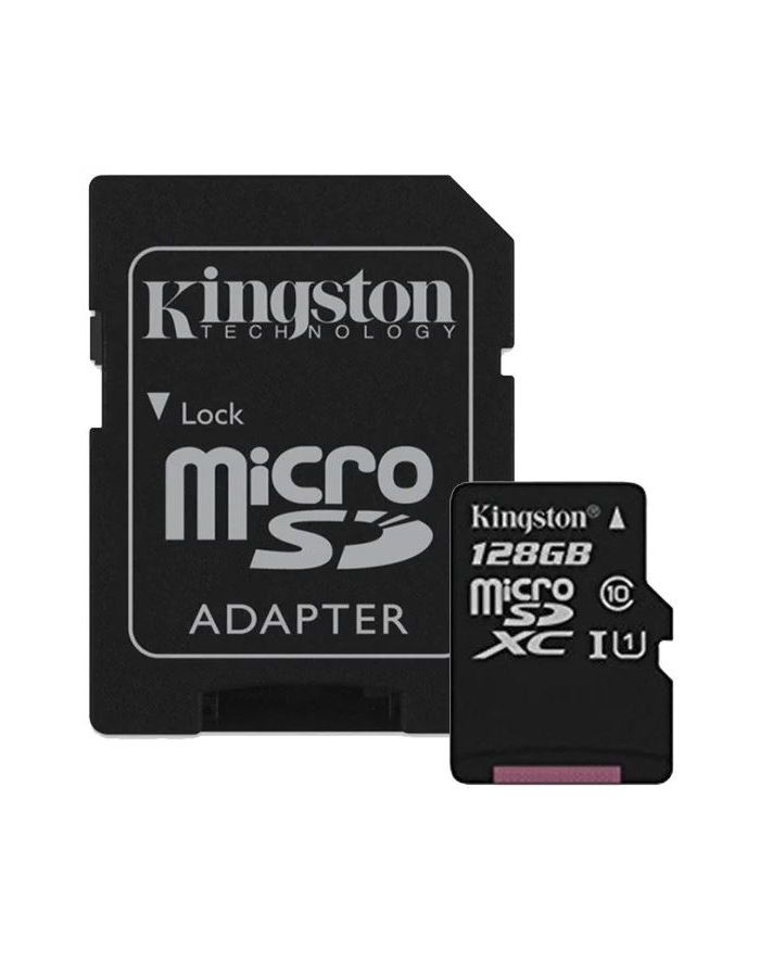 Карта памяти Kingston Canvas 128Gb Select Plus SDXC UHS-I U3 V30 (100/85 Mb/s)