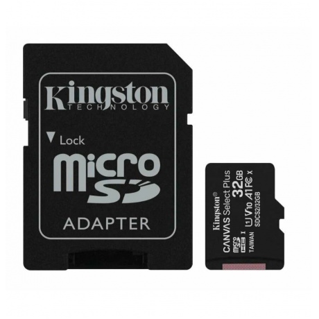 Карта памяти Kingston micro SDHC 32Gb Canvas Select Plus UHS-I U1 A1 + ADP (100/10 Mb/s) - фото 2