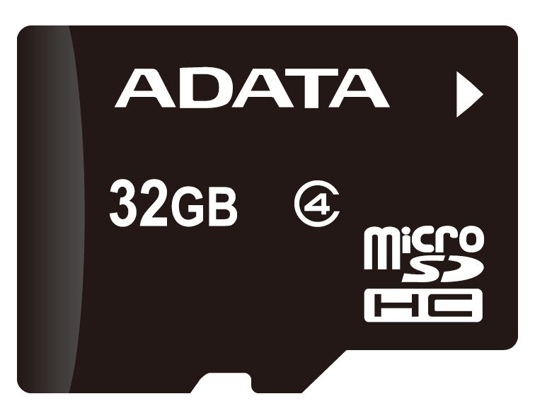 Карта памяти A-Data microSDHC Class 4 32Gb + SD adapter (AUSDH32GCL4-RA1) - фото 1