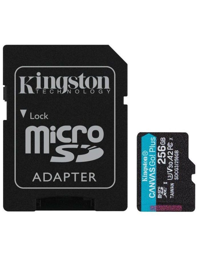 Карта памяти Kingston SDCG3/256GB карта памяти microsdxc canvas go plus 128 гб uhs i u3 v30 a2 с адаптером