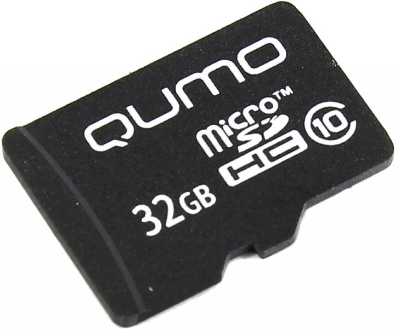 Карта памяти Qumo microSDHC class 10 32GB (QM32GMICSDHC10) цена и фото
