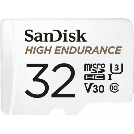 Карта памяти SanDisk 32Gb MicroSD High Endurance + adapter SD (SDSQQNR-032G-GN6IA) - фото 1
