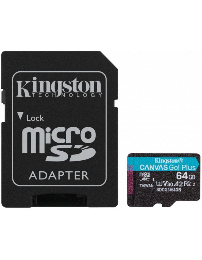 Карта памяти Kingston SDCG3/64GB карта памяти для huawei t3 флешка подходит для телефона хуавей t3 объем памяти 64 гб класс 10 u3 v30 microsdxc uhs 1 запись 4k ultra hd