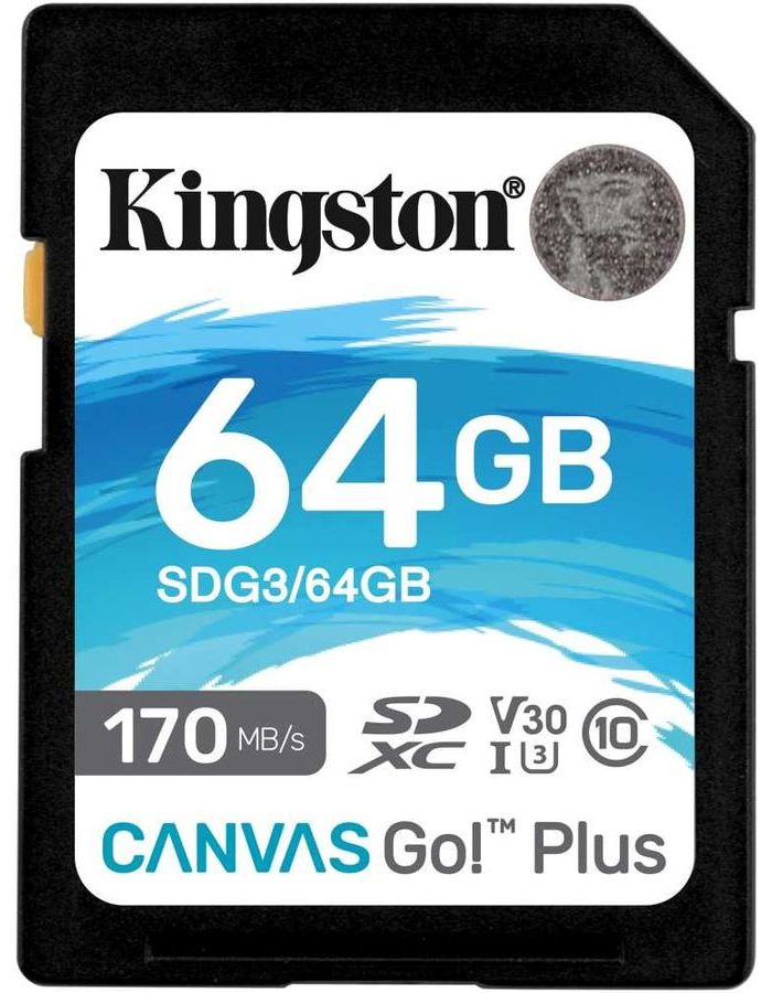 флеш карта sdxc 512gb kingston canvas go plus uhs i u3 v30 sdg3 512gb Карта памяти Kingston SDG3/64GB