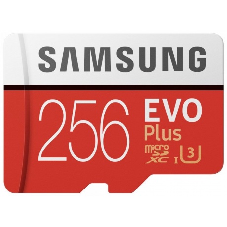 Карта памяти Samsung microSDHC EVO+ 256Gb+SD adapter (MB-MC256HARU) - фото 1