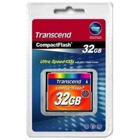 Карта памяти CompactFlash Card 32GB 133X Transcend - фото 2