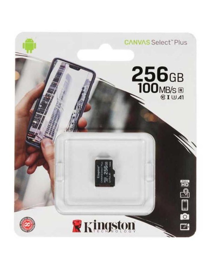 цена Карта памяти Kingston microSDXC Canvas Select Plus Class 10 256Gb (SDCS2/256GBSP)