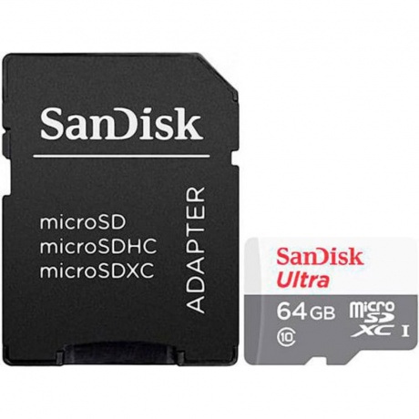 

Карта памяти SanDisk microSDXC Ultra 64Gb Class 10 (SDSQUNR-064G-GN3MA)