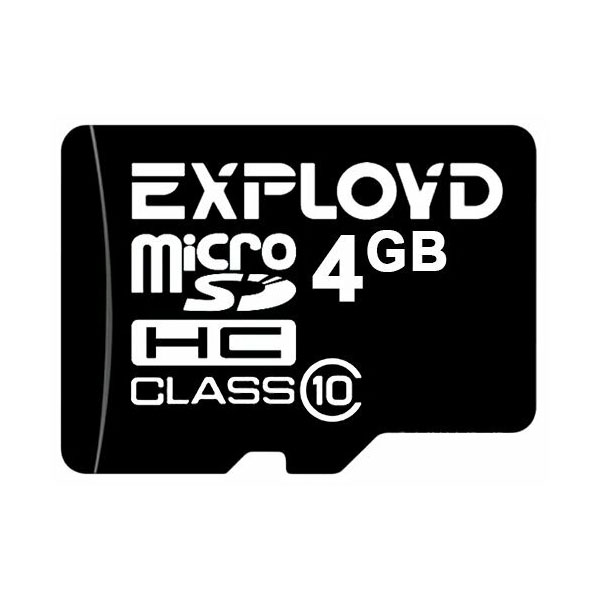Карта памяти Exployd micro SDHC 4Gb Class10 - фото 1