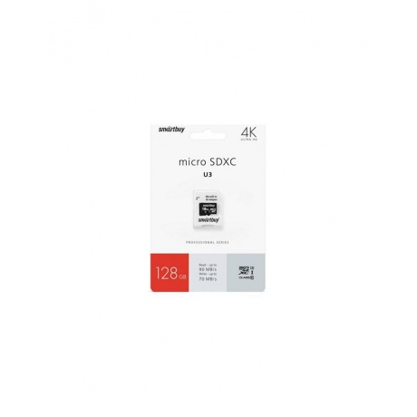 Карта памяти SmartBuy micro SDXC 128Gb Pro UHS-I U3 + ADP (90/70 Mb/s)