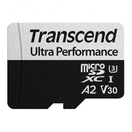 Карта памяти Transcend micro SDXC 128Gb 340S UHS-I U3 V30 A2 + ADP (160/125 Mb/s) - фото 2