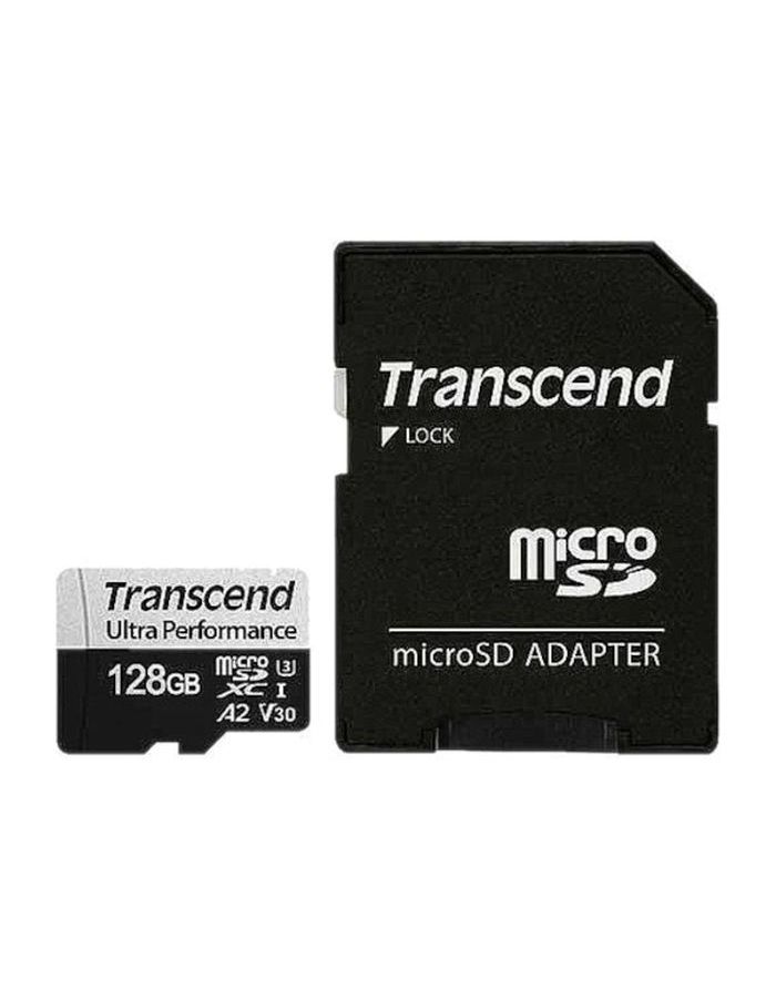 Карта памяти Transcend micro SDXC 128Gb 340S UHS-I U3 V30 A2 + ADP (160/125 Mb/s) карта памяти microsdxc canvas go plus 128 гб uhs i u3 v30 a2 с адаптером