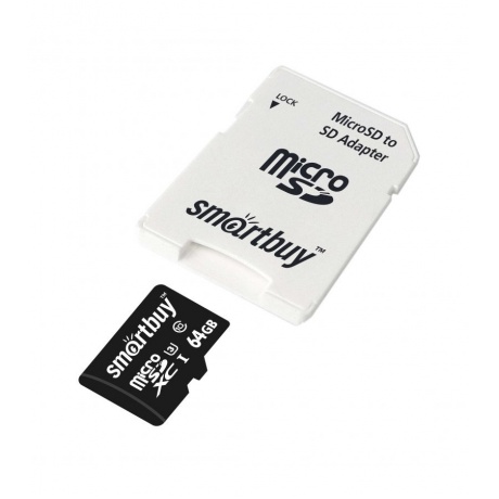 Карта памяти micro SDXC 64Gb SmartBuy Pro UHS-I U3 + ADP (90/70 Mb/s) - фото 2