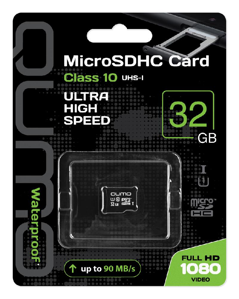 Карта памяти Qumo MicroSDHC 32Gb Class 10 UHS-I 3.0 QM32GMICSDHC10U1NA цена и фото