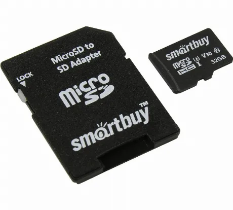 Карта памяти SmartBuy MicroSD 32Gb Class 10 Pro UHS-I U3 SB32GBS...