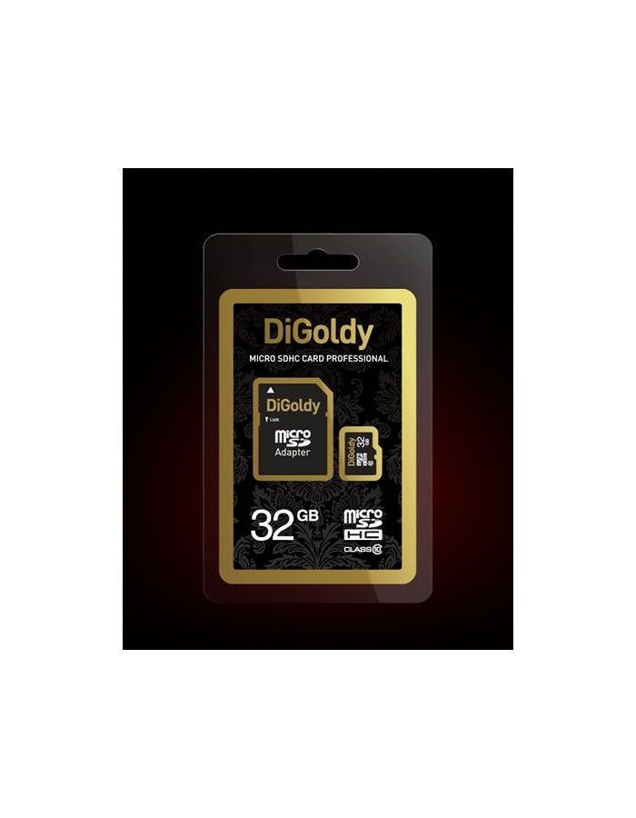Карта памяти DiGoldy MicroSDHC 32Gb Class 10 UHS-I Extreme DG032GCSDHC10-AD  + adapter - фото 1