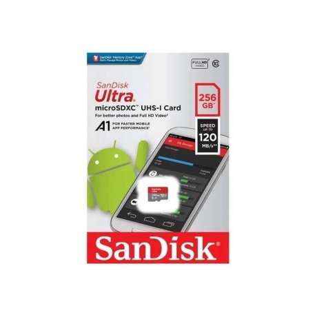 Карта памяти SanDisk MicroSDXC 256GB (SDSQUA4-256G-GN6MN)