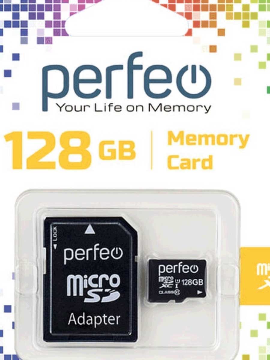 Карта памяти Perfeo microSDXC 128GB High-Capacity (Class 10) UHS-1 (PF128GMCSX10U1A) - фото 1