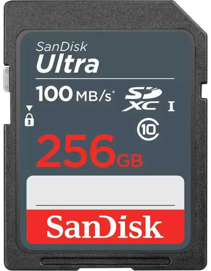 Карта памяти SanDisk Ultra SDXC 256Gb Class 10 UHS-I (SDSDUNR-256G-GN3IN) карта памяти 64gb sandisk ultra sdxc class 10 sdsdunr 064g gn3in