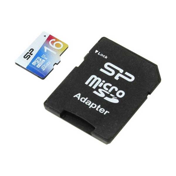 Карта памяти Silicon Power Elite MicroSDHC 16Gb Class 10 (SP016GBSTHBU1V20SP) + адаптером SD - фото 1