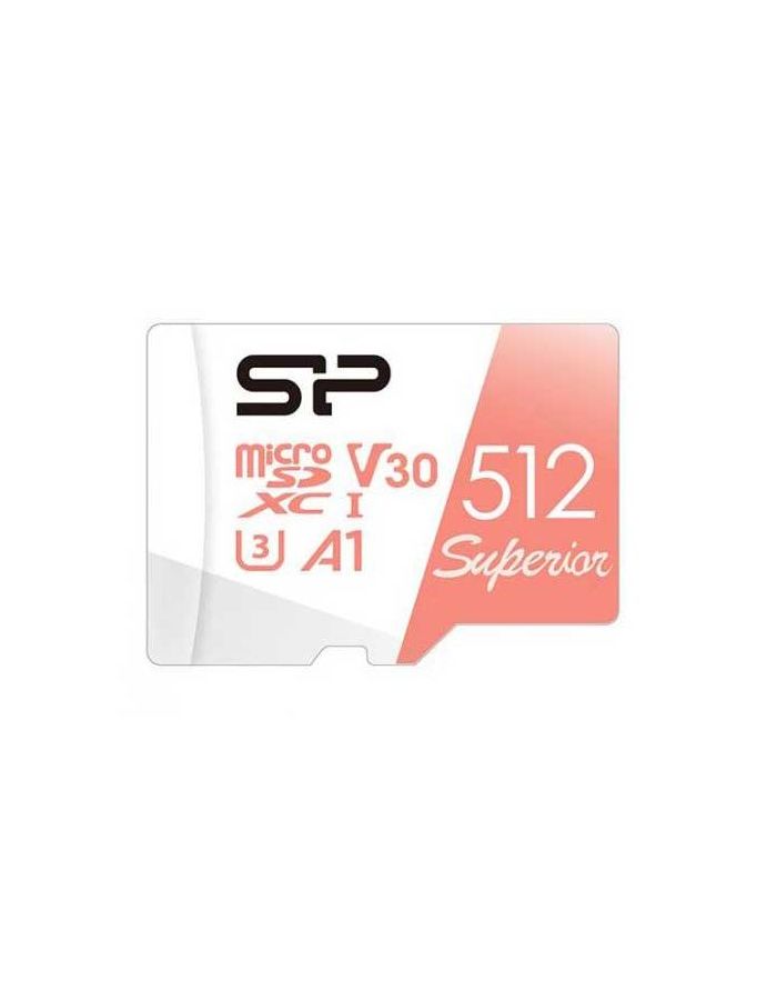цена Карта памяти Silicon Power Superior A1 MicroSDXC 512Gb Class 10 (SP512GBSTXDV3V20SP) + адаптером SD