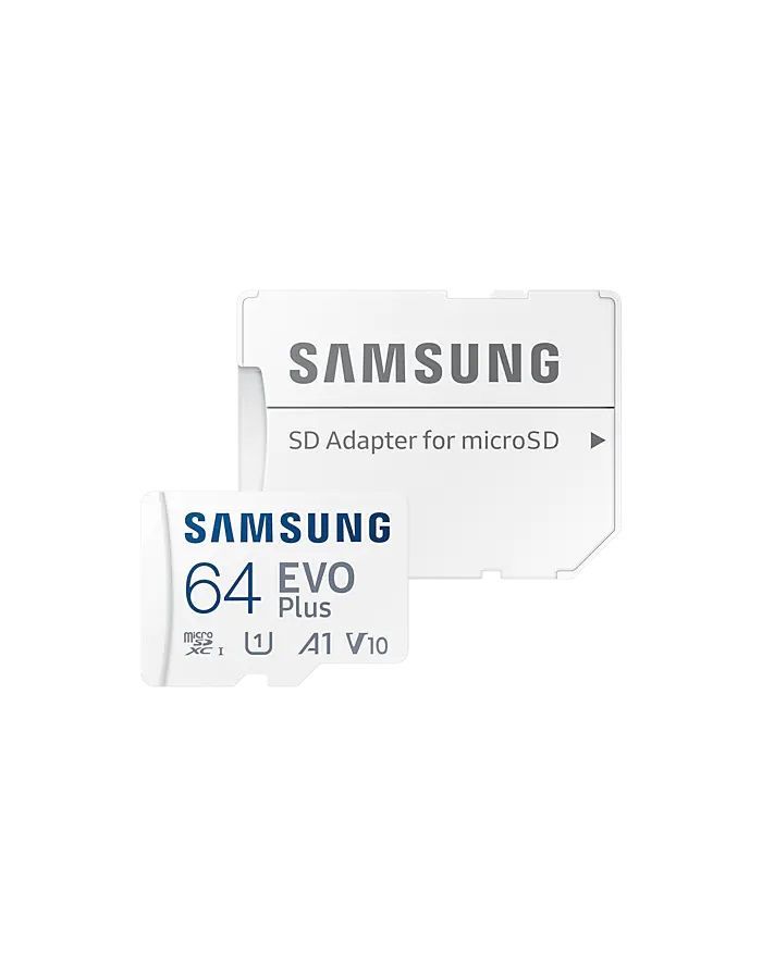 Карта памяти Samsung EVO Plus 64GB (MB-MC64KA/RU) micro securedigital 64gb samsung evo plus class 10 mb mc64ka ru adapter