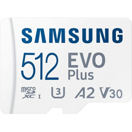 Карта памяти Samsung MB-MC512KARU 512Gb microSDXC Evo Plus + SD адаптер - фото 2