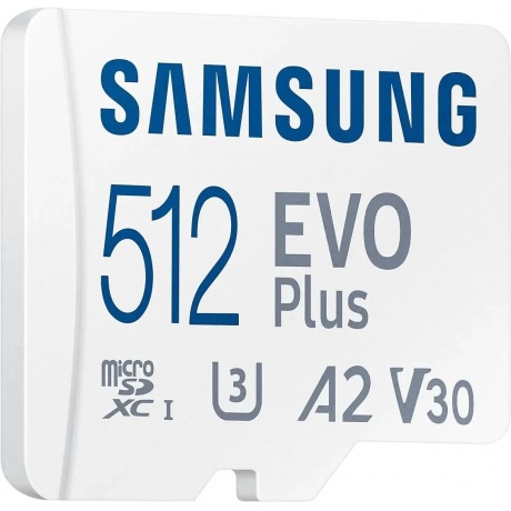 Карта памяти Samsung MB-MC512KARU 512Gb microSDXC Evo Plus + SD адаптер - фото 3
