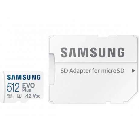 Карта памяти Samsung MB-MC512KARU 512Gb microSDXC Evo Plus + SD адаптер - фото 7