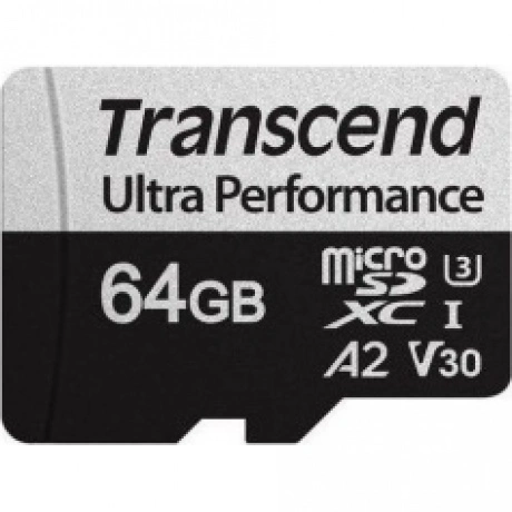 Карта памяти Transcend  microSD 64GB (TS64GUSD340S) w/ adapter