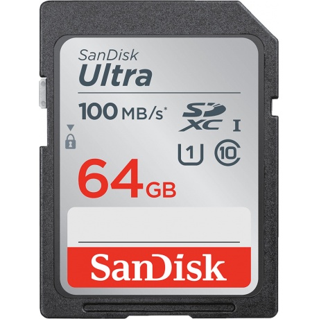 Карта памяти SanDisk SDXC UHS-I 64GB SDSDUNR-064G-GN3IN - фото 1