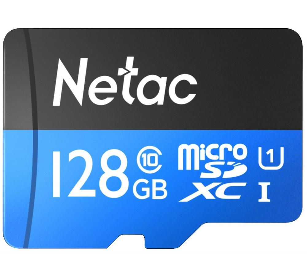 Карта памяти NeTac P500 Standard MicroSDXC 128GB (NT02P500STN-128G-S) карта памяти netac p500 standard microsdxc 128gb u1 c10 up to 90mb