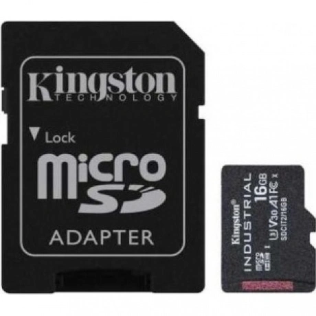 Карта памяти Kingston microSDHC 16Gb Class10 (SDCIT2/16GB) с ада...