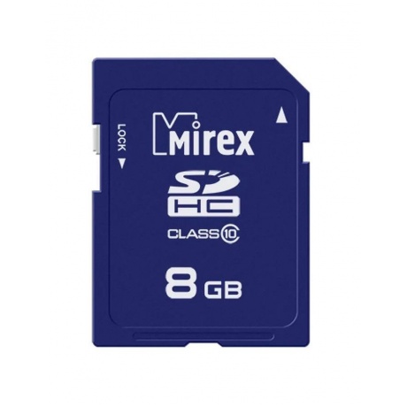Карта памяти SD 8GB Mirex SDHC Class 10 (13611-SD10CD08) - фото 1