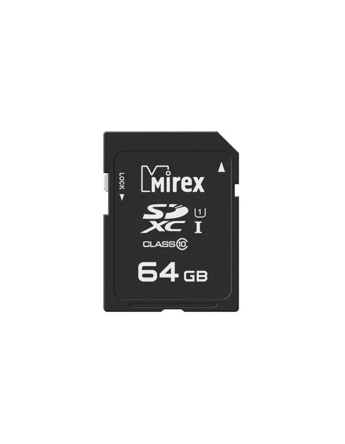 Карта памяти SD 64GB Mirex SDXC Class 10 UHS-I (13611-SD10CD64) - фото 1