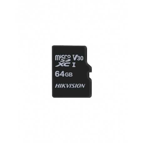 Карта памяти Hikvision microSDHC 64GB HS-TF-C1(STD)/64G/Adapter - фото 1