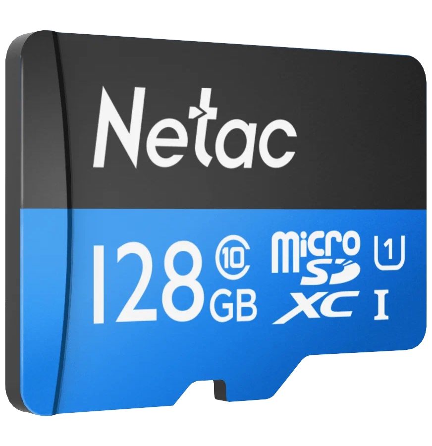 Карта памяти Netac MicroSDXC P500 Standard 128GB Adapter (NT02P500STN-128G-R) - фото 1