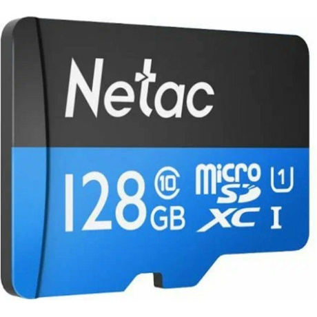 Карта памяти Netac MicroSDXC P500 Standard 128GB Adapter (NT02P500STN-128G-R)