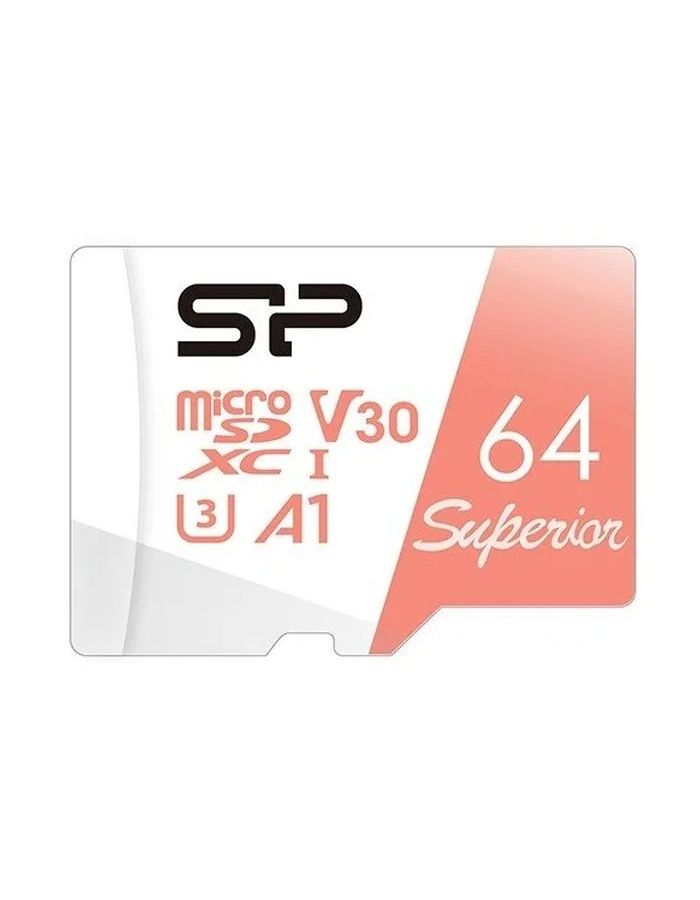 цена Карта памяти microSD 64GB Silicon Power Superior A1 microSDXC Class 10 UHS-I U3 100/80 Mb/s