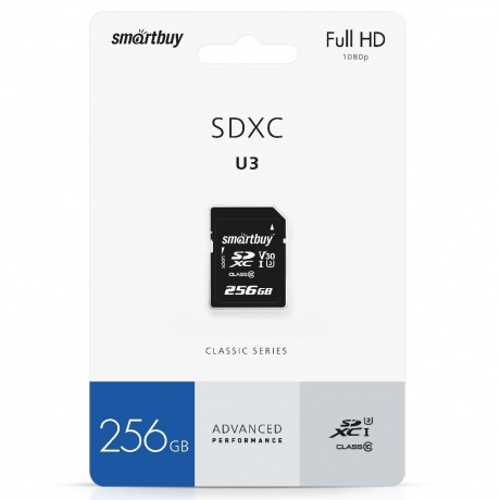 Карта памяти SmartBuy Micro SDXC Advanced Series 256Gb UHS-I U3 V30 A1 + ADP (SB256GBSDU1A-AD) - фото 1
