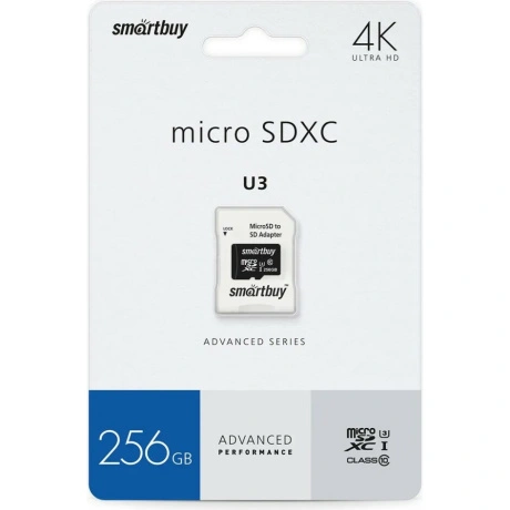 Карта памяти SmartBuy Micro SDXC Advanced Series 256Gb UHS-I U3 ...