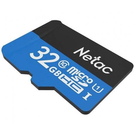 Карта памяти microSDHC 32GB Netac P500 NT02P500STN-032G-R  (с SD адаптером) 80MB/s - фото 1