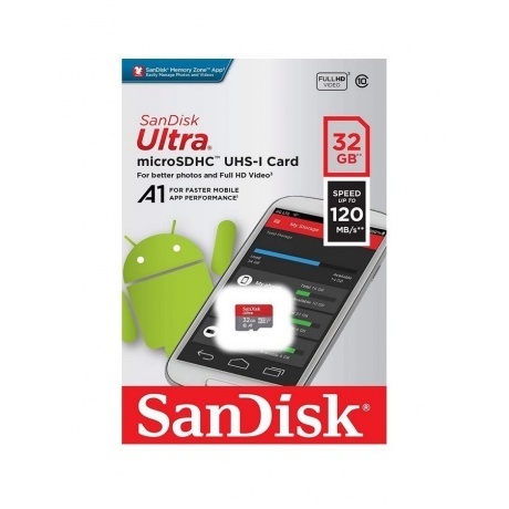 Карта памяти SanDisk microSDHC 32GB (SDSQUA4-032G-GN6MN) - фото 2