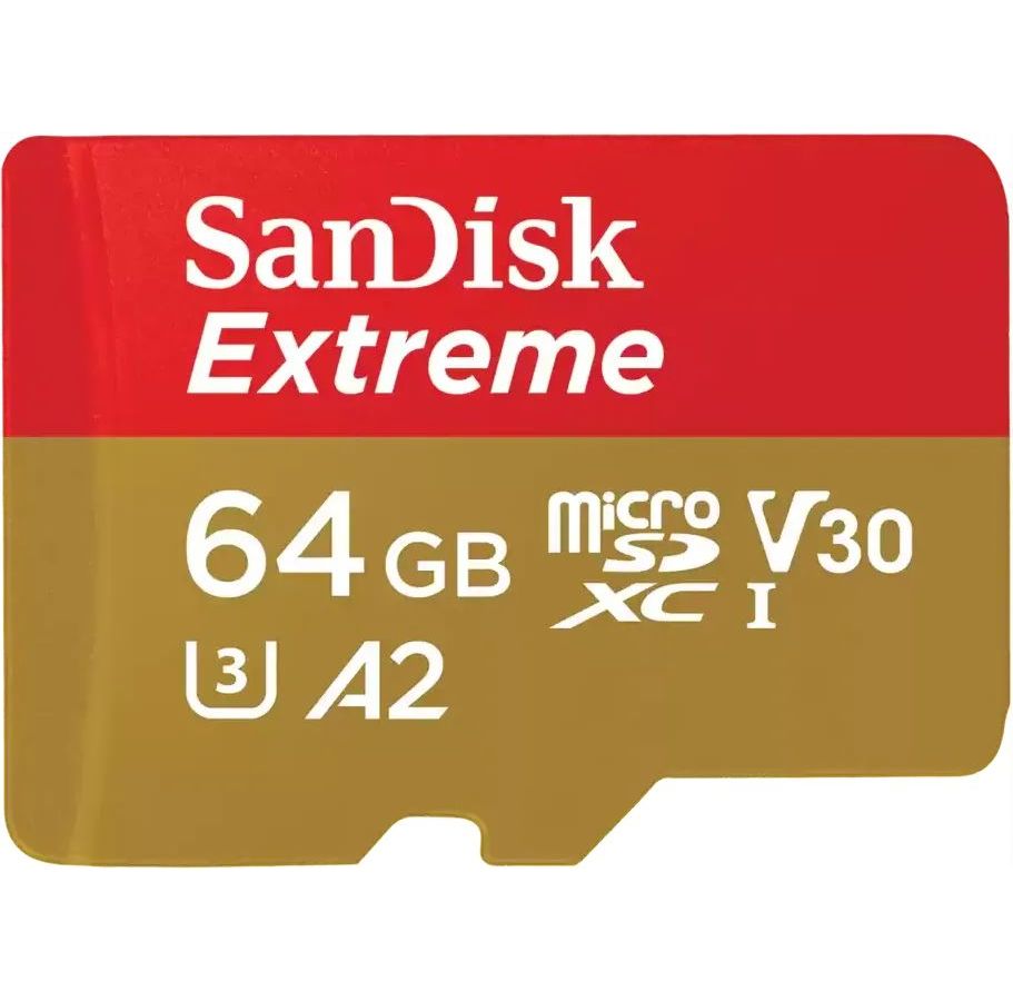 цена Карта памяти microSDXC SanDisk Extreme 64Gb (SDSQXAH-064G-GN6MN)