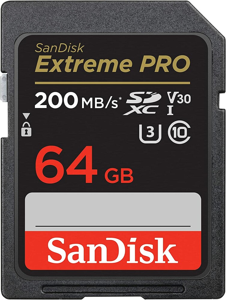 цена Карта памяти SanDisk Extreme PRO 64GB SDXC Memory Card 200MB/s SDSDXXU-064G-GN4IN