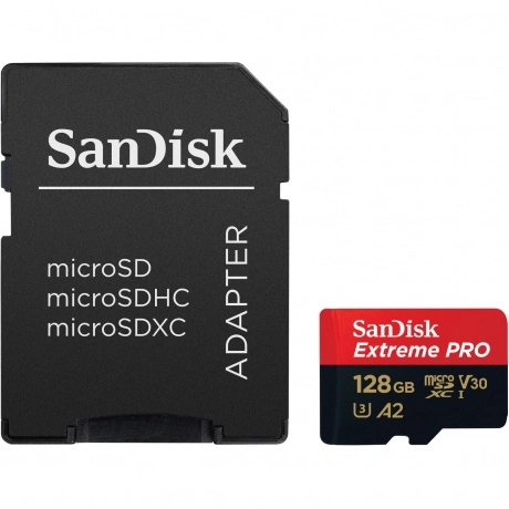 Карта памяти SanDisk Extreme Pro microSD UHS I Card 128GB SDSQXC...