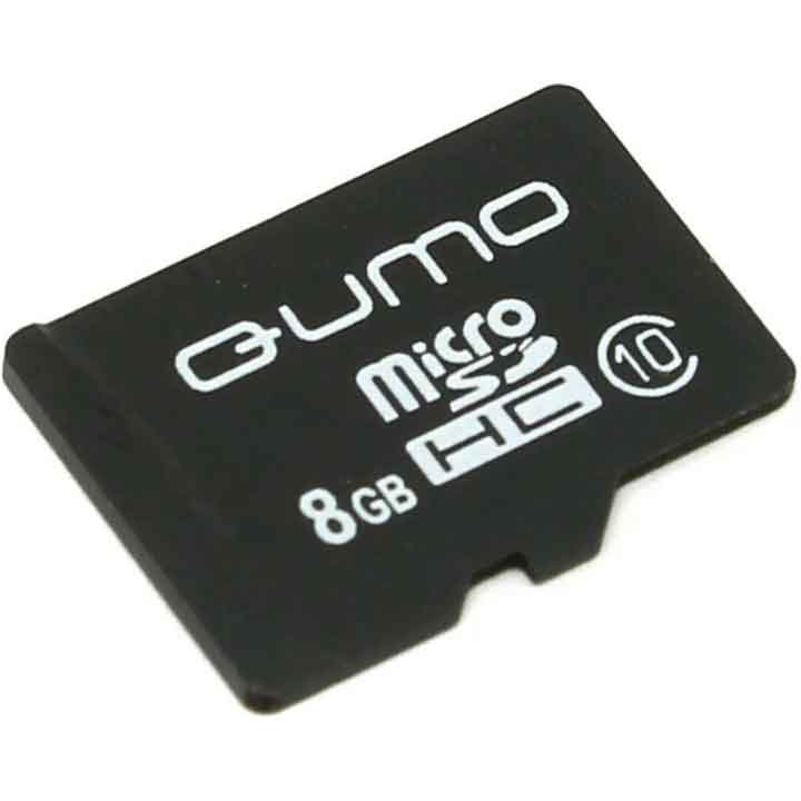 Карта памяти QUMO MicroSDHC 8Gb Сlass 10 (QM8GMICSDHC10NA) - фото 1