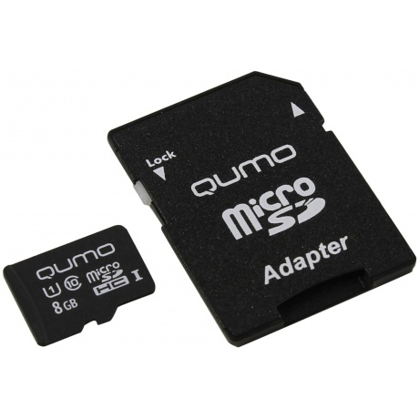 Карта памяти QUMO MicroSDHC 8Gb Сlass 10 UHS-I + ADP (QM8GMICSDHC10U1) - фото 2